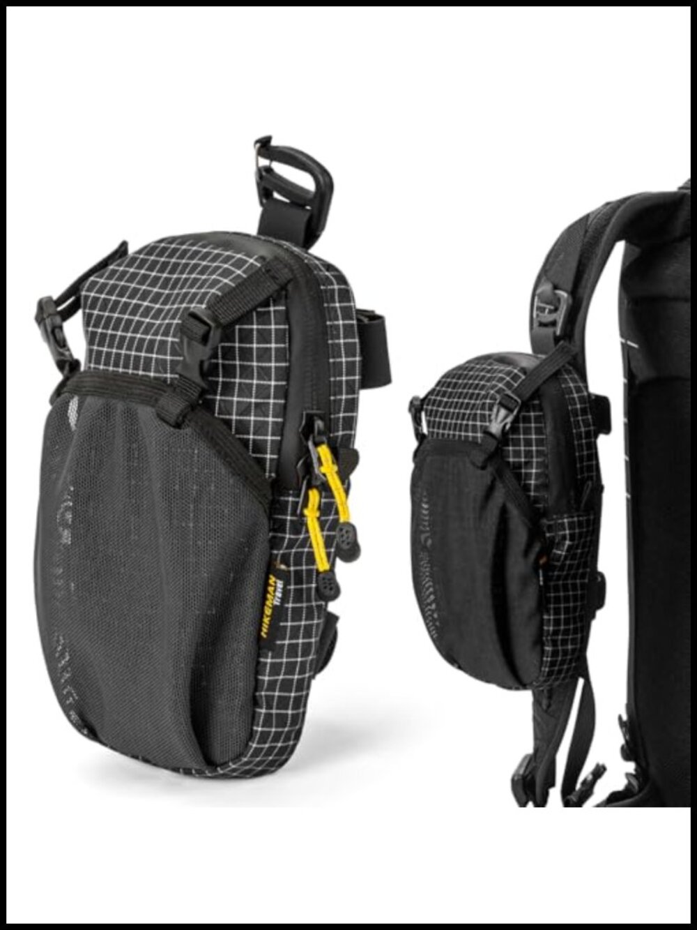 HIKEMAN Backpack Strap Pouch Waterproof Nylon Crossbody Bag for Hiking